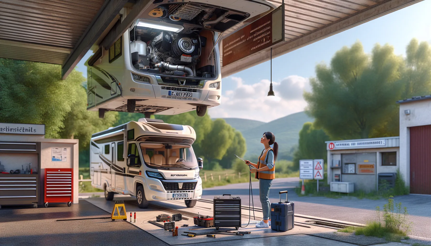 Camping-car GPL au contrôle technique vérification réservoir